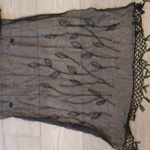 Gorgeous black sheer beaded wrap